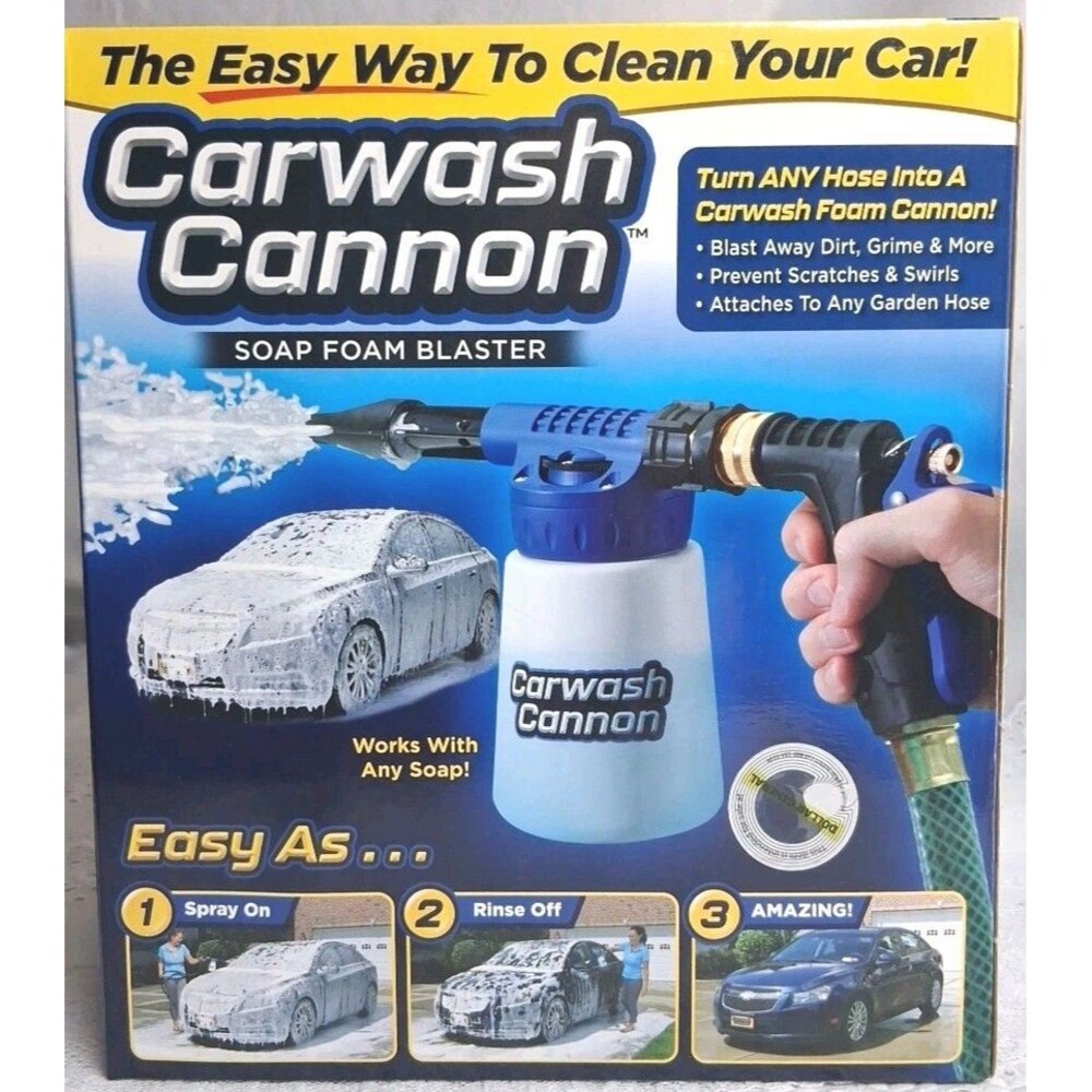 Carwash Cannon Soap Foam Blaster Clean Your Car The Easy Way Spray On Rinse Off